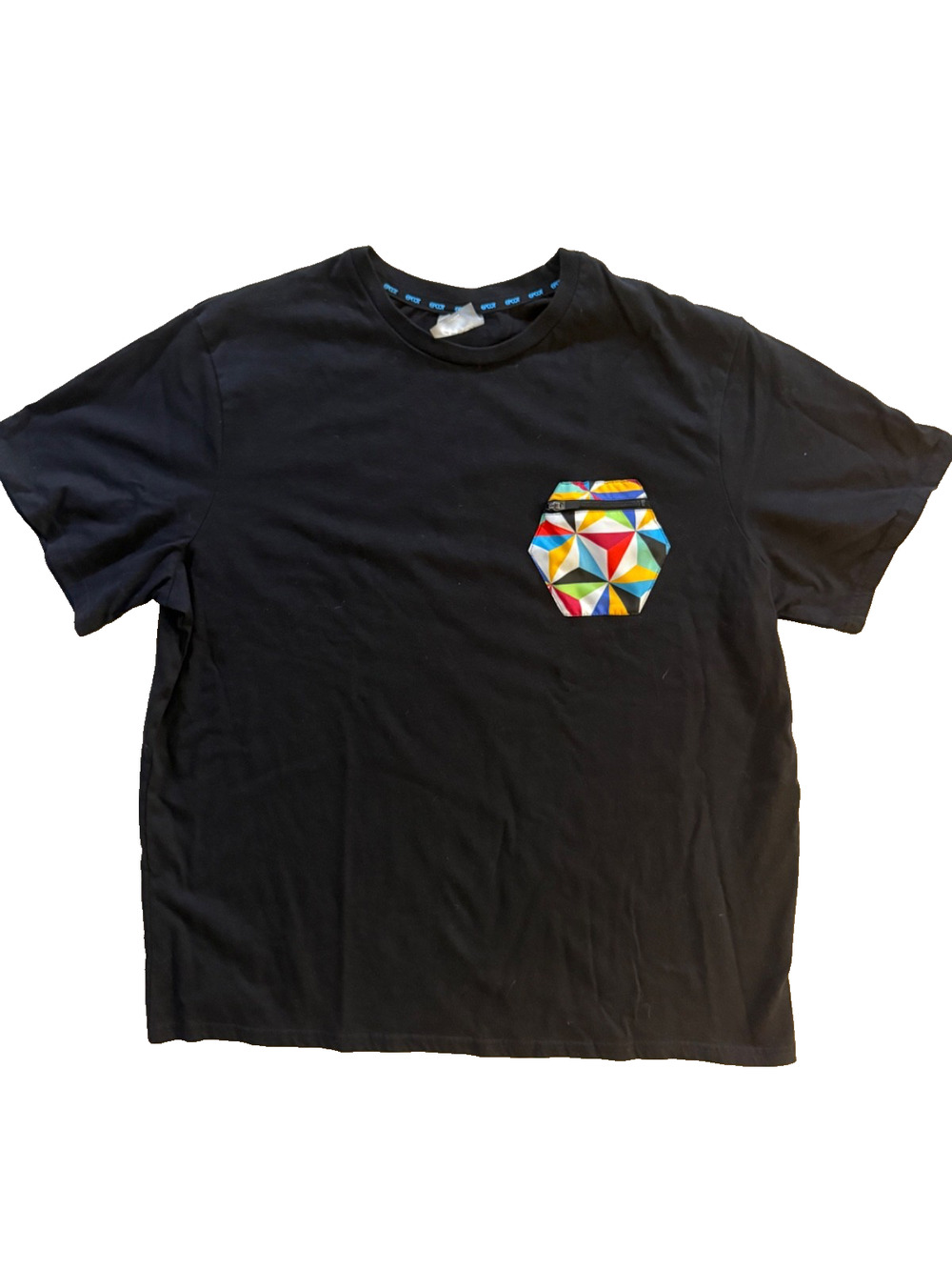 Disney World EPCOT Spaceship Earth Zipper Pocket Fashion T Shirt XXL Unisex